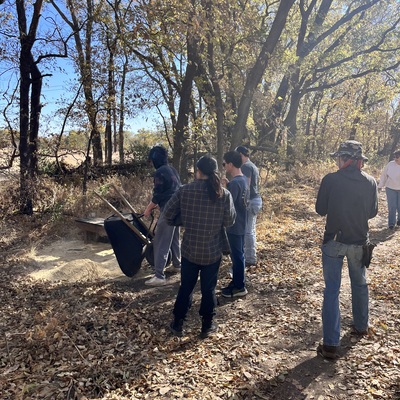 Students work on Cecil Best Trail
