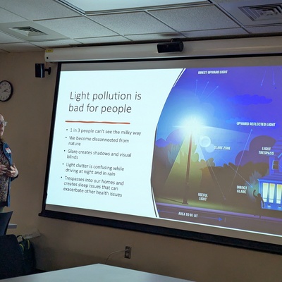 Light pollution is bad for people too and insects and birds