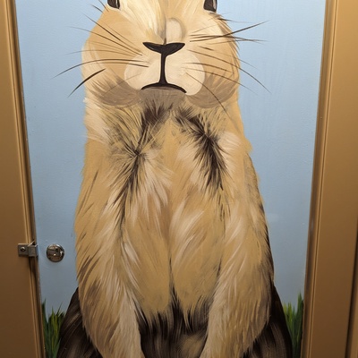 Milford Nature Center toilet door