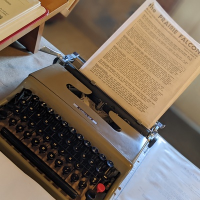 Kent Foerster - typewriter used to type the first Prairie Falcon